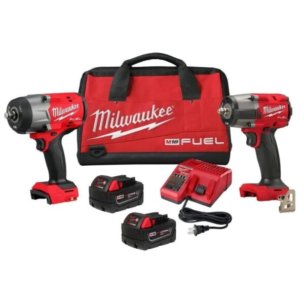 Milwaukee Tool 3010-22 M18 FUEL 1/2" HTIW & 3/8" MTIW Automotive Combo Kit